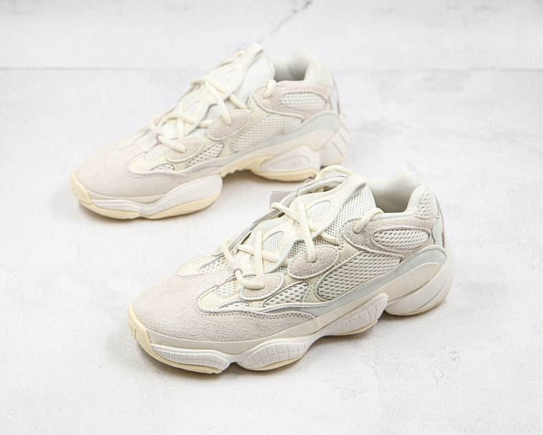 Exclusive fake Yeezy 500 bone white sneakers for Cheap (2)